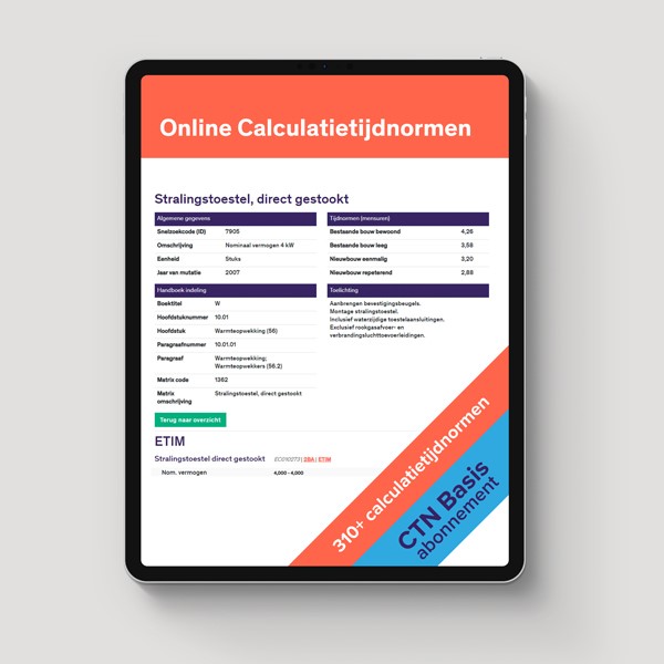 Calculatietijdnormen basis abonnement online